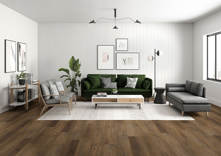 luxury vinyl plank flooring in living room